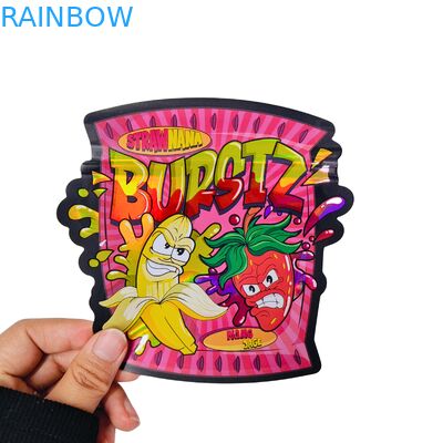 Τυποποιημένα με ειδικό σχήμα τσάντες για λουλούδια 3.5 7g Stand Up Child Proof Pouch με λογότυπο