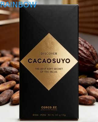 Προσαρμοσμένο βιοδιασπώμενο κουτί από χαρτί Kraft ποιότητας τροφίμων με διαφανές παράθυρο για συσκευασία σοκολάτας