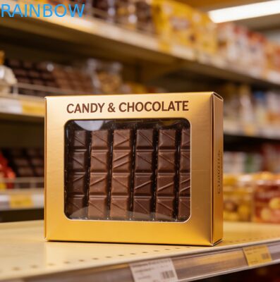 Προσαρμοσμένη συσκευασία κουτιών σοκολάτας με ανάγλυφα μοτίβα