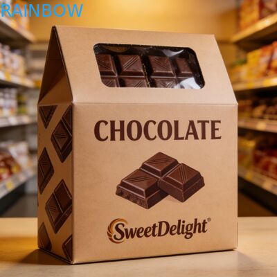 Προσαρμοσμένη συσκευασία κουτιών σοκολάτας με ανάγλυφα μοτίβα