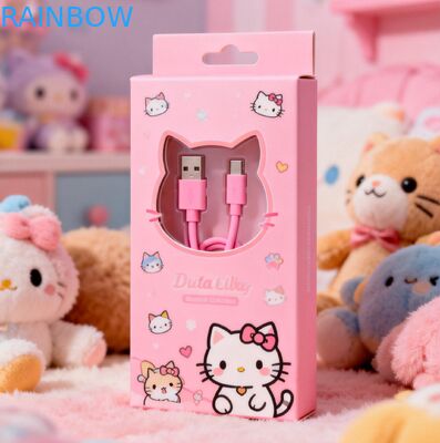 Προσαρμόσιμη ποσότητα 350g πάχος χαρτιά κουτί με θερμή σφραγίδα τελική για συσκευασία καλωδίων USB