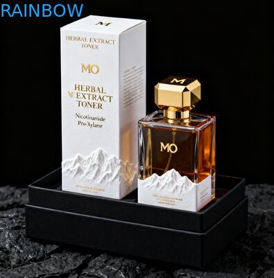 Προσαρμοσμένη εκτύπωση Βιοδιασπώμενη συσκευασία καλλυντικών Συσκευή για τη φροντίδα του δέρματος Συσκευή δώρου με χρυσό σφραγίδα και ανάγλυφο