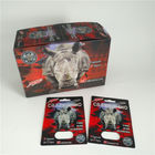 Ρινόκερος 69 κόκκινο πάνθηρων τρισδιάστατο μέγεθος συνήθειας συσκευασίας φουσκαλών καρτών πλαστικό για την αρσενική κάψα