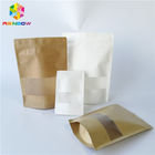 Επαναχρησιμοποιήσιμη ελασματοποίησης πλαστική τροφίμων προσαρμοσμένη εκτύπωση καφετιού εγγράφου συσκευασίας άσπρη