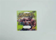 Τρισδιάστατη κάρτα φουσκαλών επίδρασης πυρκαγιάς Rhino50K που συσκευάζει το αρσενικό πακέτο χαπιών αυξήσεων για τα χάπια φύλων καψών
