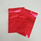 Τροφίμων βαθμού υλικές φερμουάρ κλειδαριών σακουλών μυρωδιάς τσάντες Mylar απόδειξης στιλπνές κόκκινες για τα χάπια/ζιζάνιο