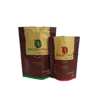 Ziplock συσκευασία τροφίμων σακουλών καφέ επιφάνειας μεταλλινών πλαστικών τσαντών συνήθειας 250g 500g 1kg