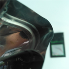 1g ζιζανίων τσαντών Kush ιατρική καννάβεων συσκευάζοντας μαύρη σακούλα εκτύπωσης τσαντών UV με το σαφή παράθυρο και το φερμουάρ