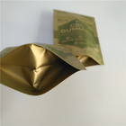 Ψηφιακή χρυσή στάση μεταλλινών εκτύπωσης επάνω στη μικρή τσάντα Mylar απόδειξης σακουλών φερμουάρ για τα ζιζάνια