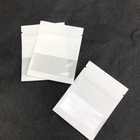 COem συνήθειας άσπρο λογότυπων έγγραφο της Kraft μεγέθους Resealable με το διαφανές παράθυρο για τη συσκευάζοντας σακούλα κοσμήματος φασολιών καφέ