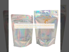 Προσαρμοσμένη συσκευασία μόδας πλαστική φύλλα τσάντα τσάντα με μυρωδιά ανθεκτικό λειτουργία και προσαρμοσμένο λογότυπο