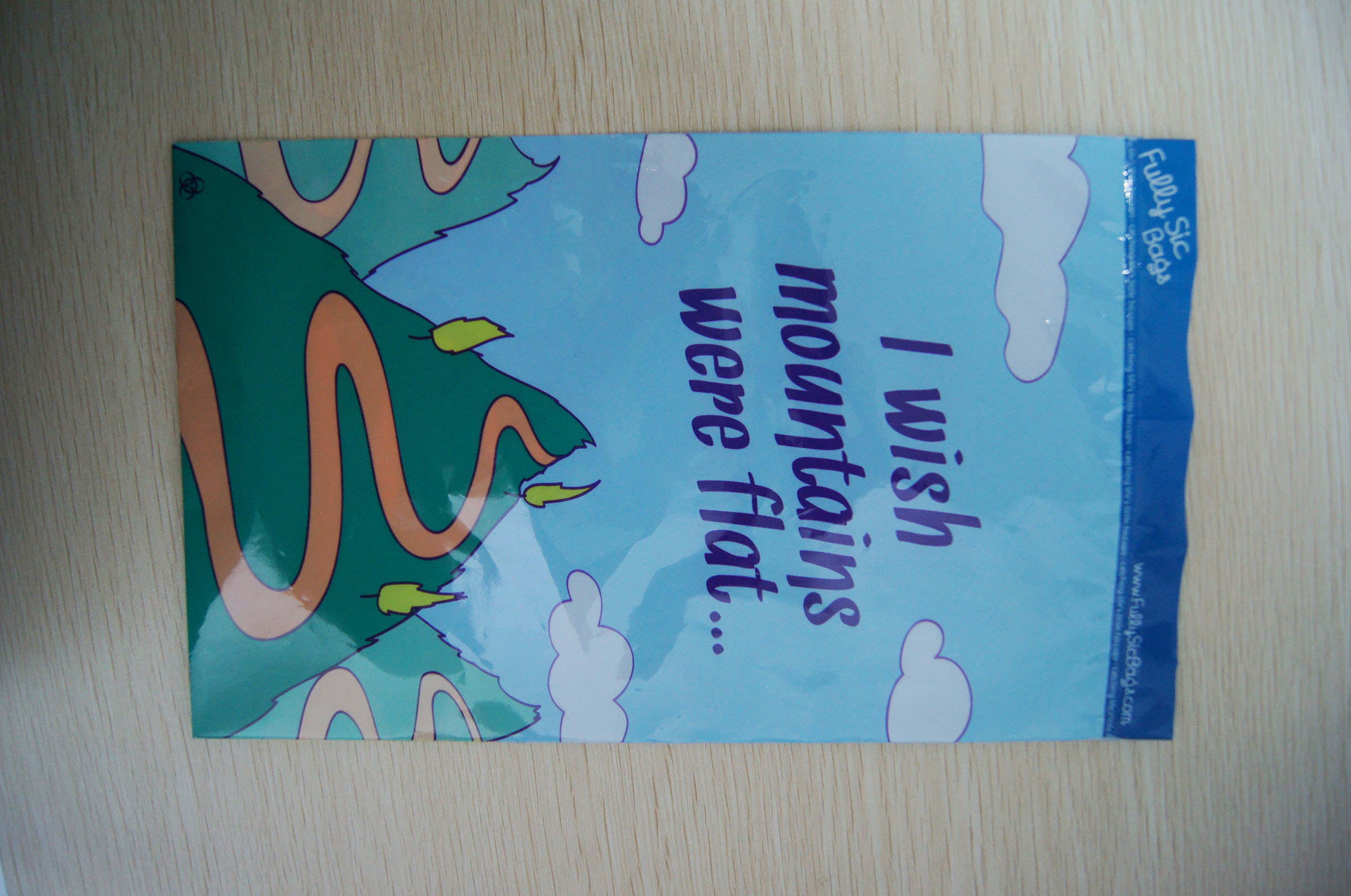 Τυπωμένο Ldpe μπλε τσαντών σφραγίδων πιασιμάτων με τα μικρά κινούμενα σχέδια για τα παιχνίδια παιδιών