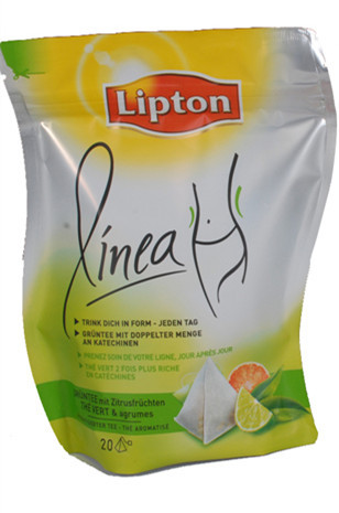 Χαριτωμένο κυρτό Lipton PET/συσκευάζοντας τσάντες τσαγιού VMPET/PE στέκεται επάνω