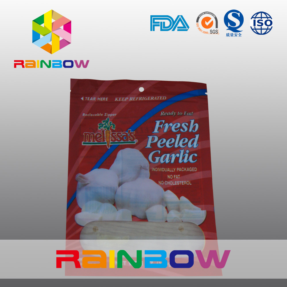 Φρέσκες ξεφλουδισμένες πλαστικές σακούλες σκόρδου που συσκευάζουν/τσάντα φερμουάρ Mylar