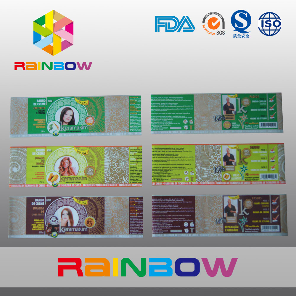 Η θερμότητα PVC συρρικνώνεται τις ετικέτες μανικιών για τα μπουκάλια ποτών που συσκευάζουν στο ρόλο