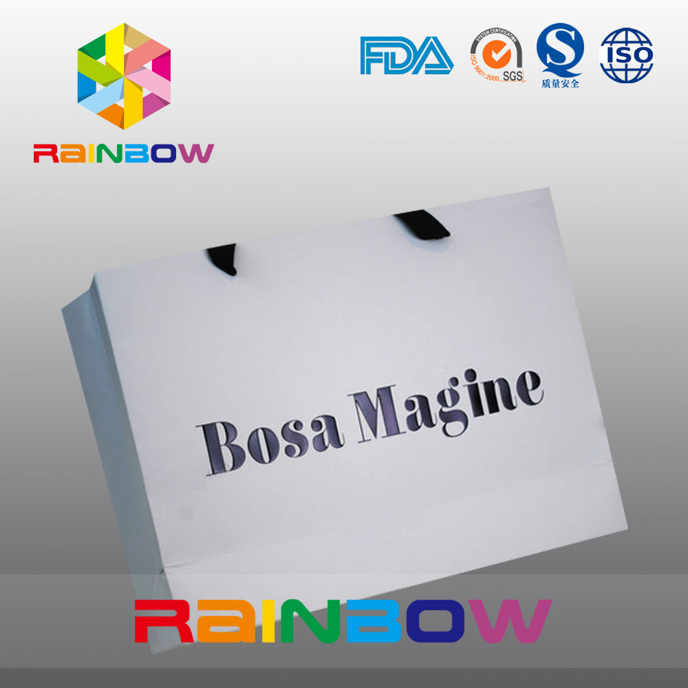 Eco - φιλικές προσαρμοσμένες τσάντες εγγράφου με τη λαβή για τη συσκευασία ενδυμασίας