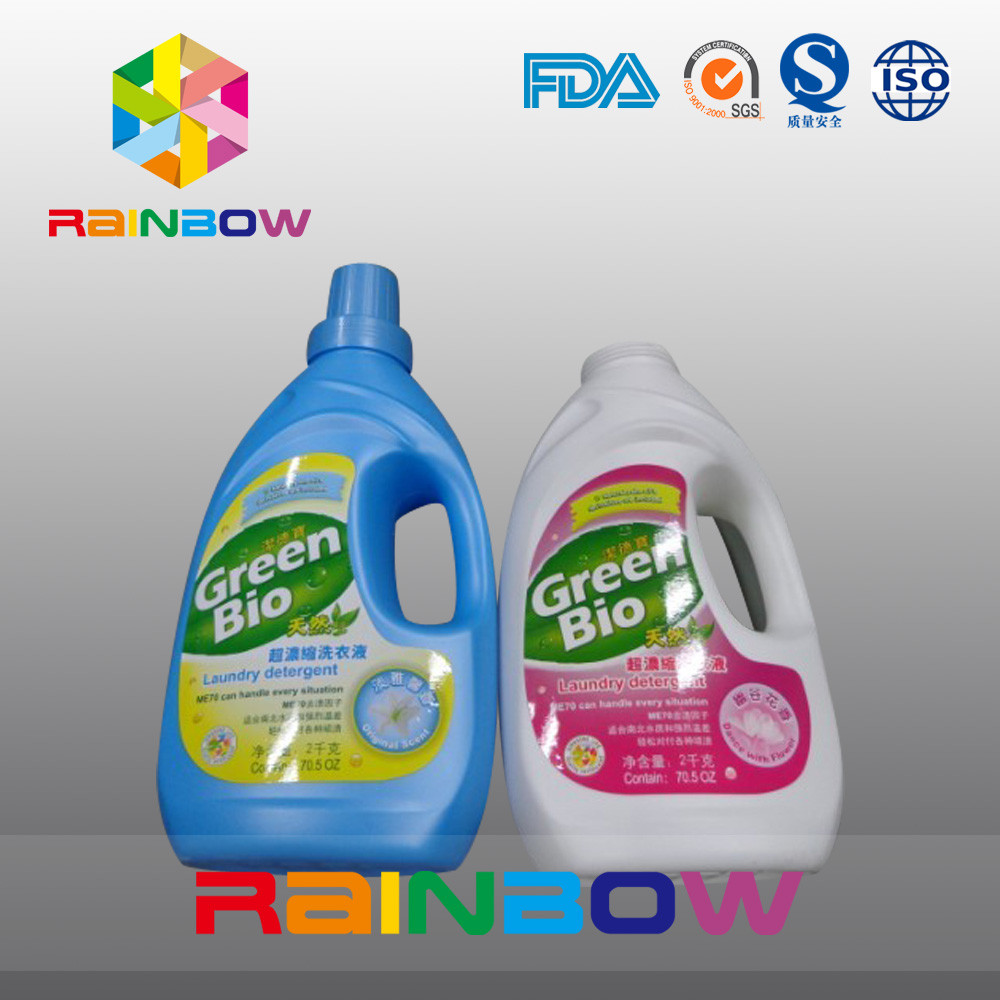 Αδιάβροχη αυτοκόλλητη ετικέττα για το πλαστικό μπουκάλι, αυτοκόλλητες ετικέτες μανικιών για τα υγρά καθαριστικά μπουκάλια