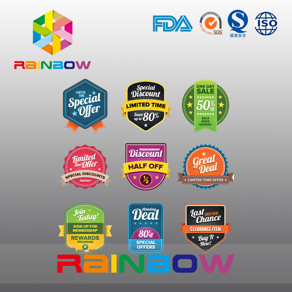 Ετικέτα εγγράφου αυτοκόλλητων ετικεττών μαγνητών εγγράφου, ανώμαλη ετικέτα κρασιού οθόνης μεταξιού για την υγιεινή διατροφή