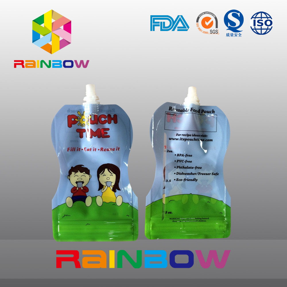 Ελεύθερος τύπος 5 Oz στάση επάνω στη συσκευασία σακουλών για τα τρόφιμα Babay με το φερμουάρ Reclosbale