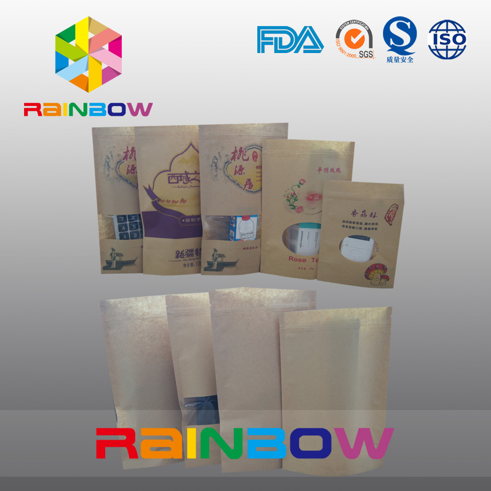 Συσκευασία τσαντών πρόχειρων φαγητών εγγράφου εκτύπωσης συνήθειας, πρόχειρο φαγητό Doupack βαθμού τροφίμων με Ziplock