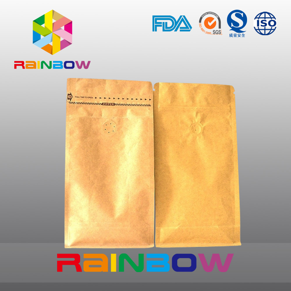 Κατώτατο gusset στάση επάνω ziplock στις τσάντες για τη συσκευασία καφέ με τη βαλβίδα