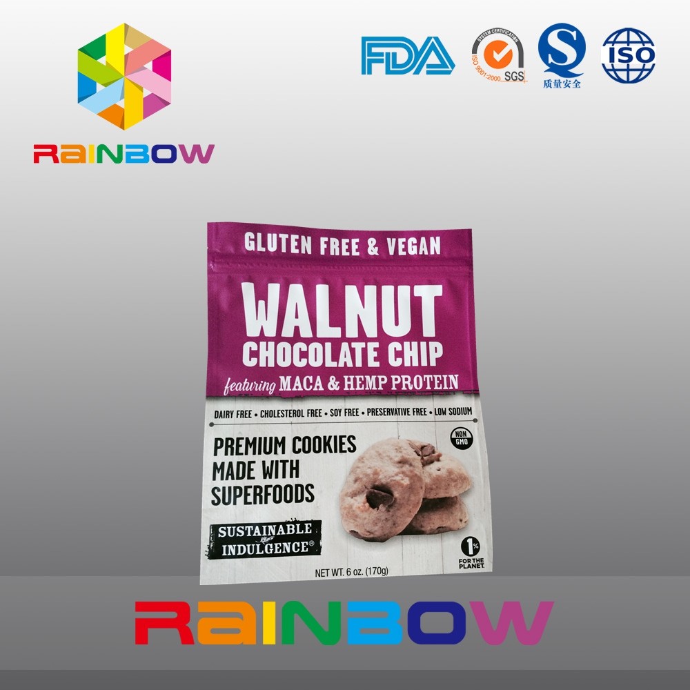 Ziplock Doypack μπισκότων πλαστικών σακουλών επιφάνειας μεταλλινών μαλακές συσκευάζοντας τσάντες