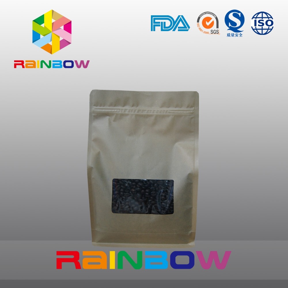 Το έγγραφο 8 της Kraft δευτερεύουσα σακούλα καφέ σφραγίδων, κατώτατο gusset τσάντες έψησε τη συσκευασία φασολιών καφέ