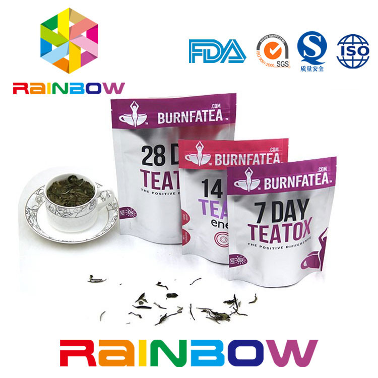 Βιοδιασπάσιμη στάση επάνω τοποθετημένη σε στρώματα τσάντα συσκευασίας τσαγιού Mylar σακουλών τσαγιού στη Ziplock