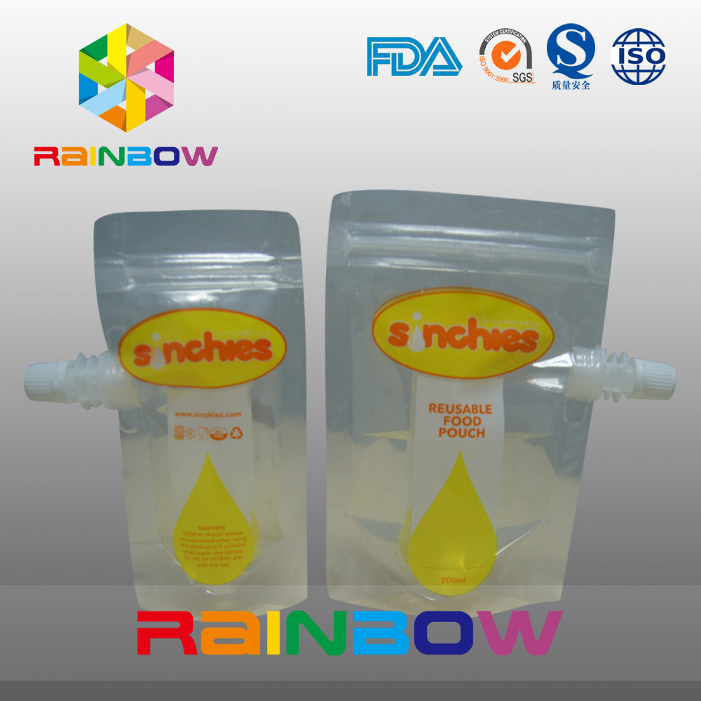 Στάση επάνω στην υγρή σακούλα χυμού, gravure σακουλών ποτών φερμουάρ εκτύπωση