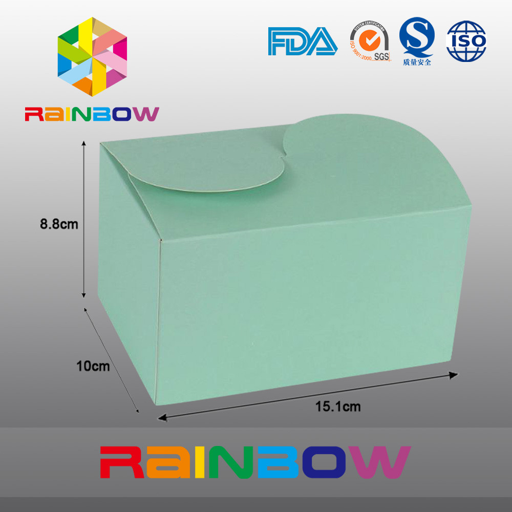 Πράσινο κιβώτιο εγγράφου της Kraft για τη συσκευάζοντας δώρων, προσαρμοσμένα εκτύπωση και μέγεθος