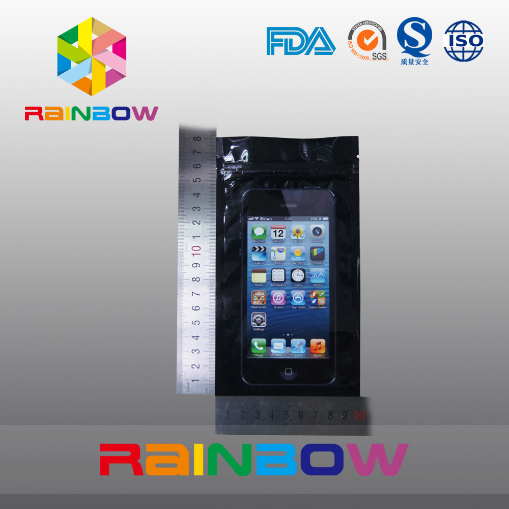 Πηγών η σαφής τηλεφωνική συσκευασία τσαντών παραθύρων αντιστατική με κρεμά την τρύπα