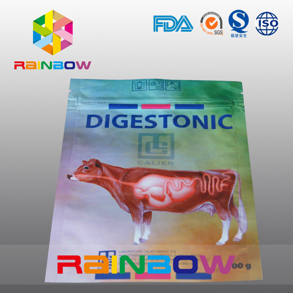 100g σακούλα τροφίμων της Pet/της Pet τσαντών συσκευασίας τροφίμων αγελάδων με το λογότυπο συνήθειας που τυπώνεται