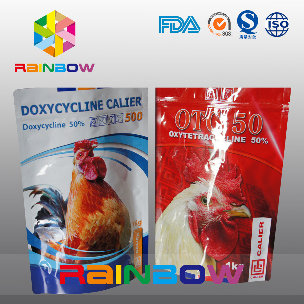 Συνήθεια η στάση λογότυπών σας επάνω στη Pet/σακούλα αποθήκευσης τροφίμων Tukey με το φερμουάρ