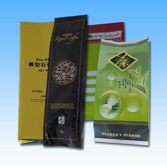 Gusset φύλλων αλουμινίου αργιλίου δευτερεύουσα συσκευασία σφραγίδων τετραγώνων, καφές/τσάντα Pacakging τσαγιού