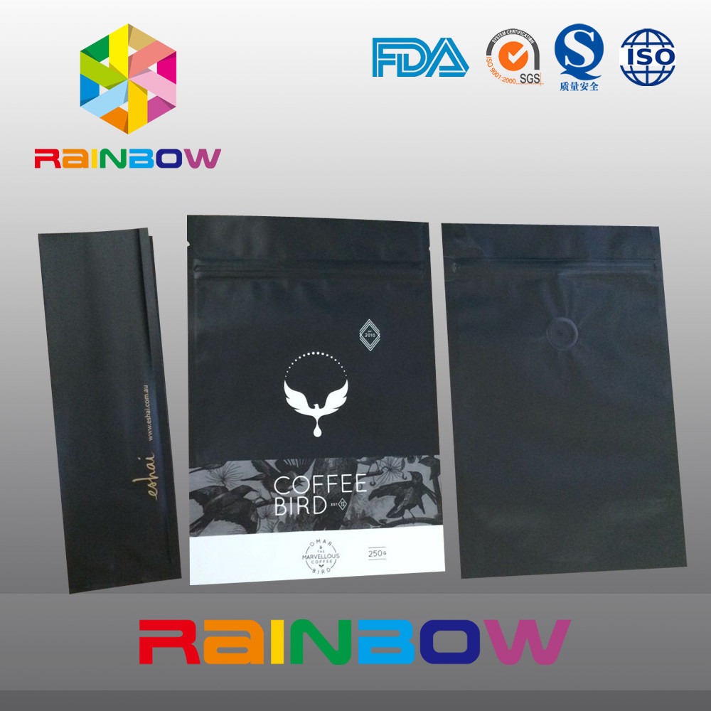 250g οι ματ κατώτατο Gusset τσάντες, στέκονται επάνω τις τσάντες σακουλών για τη συσκευασία καφέ