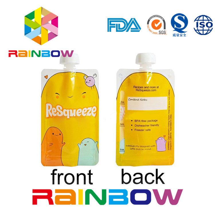 Καταφερτζής 4 oz πλαστικές σακούλες βαθμού τροφίμων που συσκευάζουν, σακούλες παιδικών τροφών