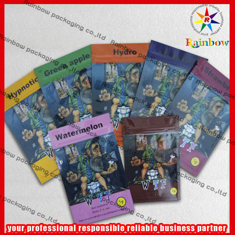 Ζωηρές σακούλες θυμιάματος εκτύπωσης βοτανικές, τσάντα φύλλων αλουμινίου αργιλίου