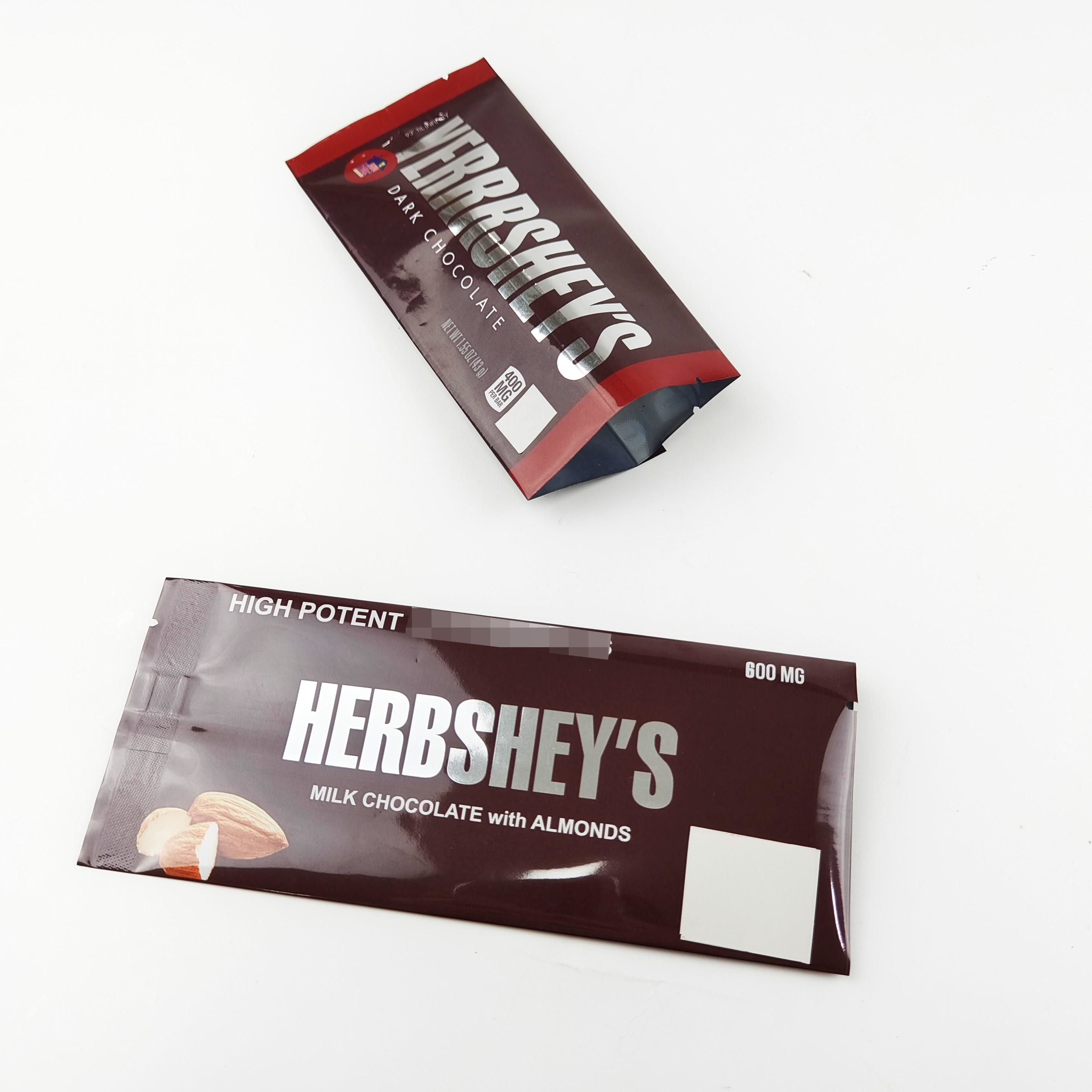 600mg συσκευάζοντας σακούλια συσκευασίας σοκολάτας τσαντών φύλλων αλουμινίου λογότυπων συνήθειας σακουλών σοκολάτας