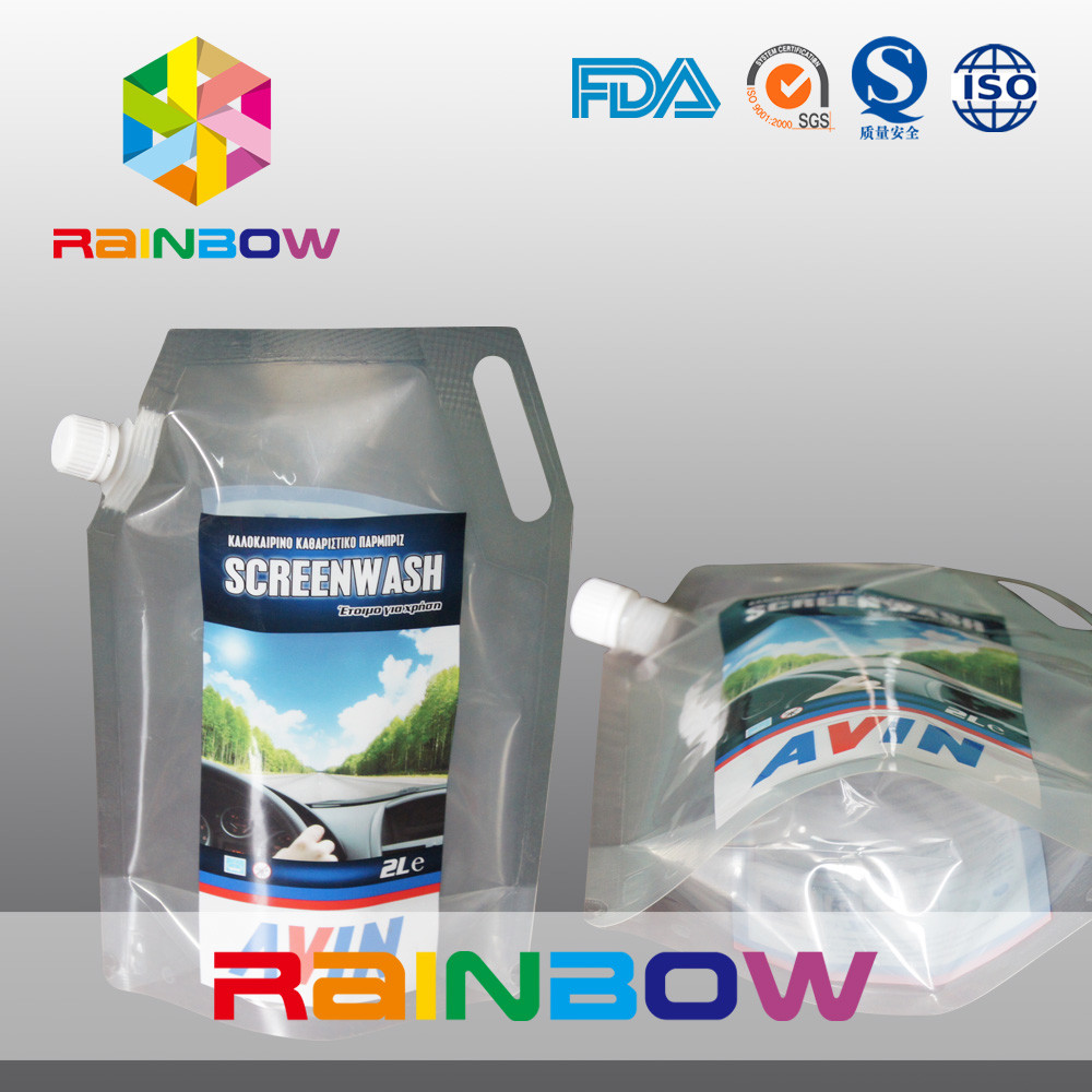 3L η απόδειξη νερού διαφανής ή η στάση εκτύπωσης ρίχνει επάνω την υγρή τσάντα μπουκαλιών σακουλών