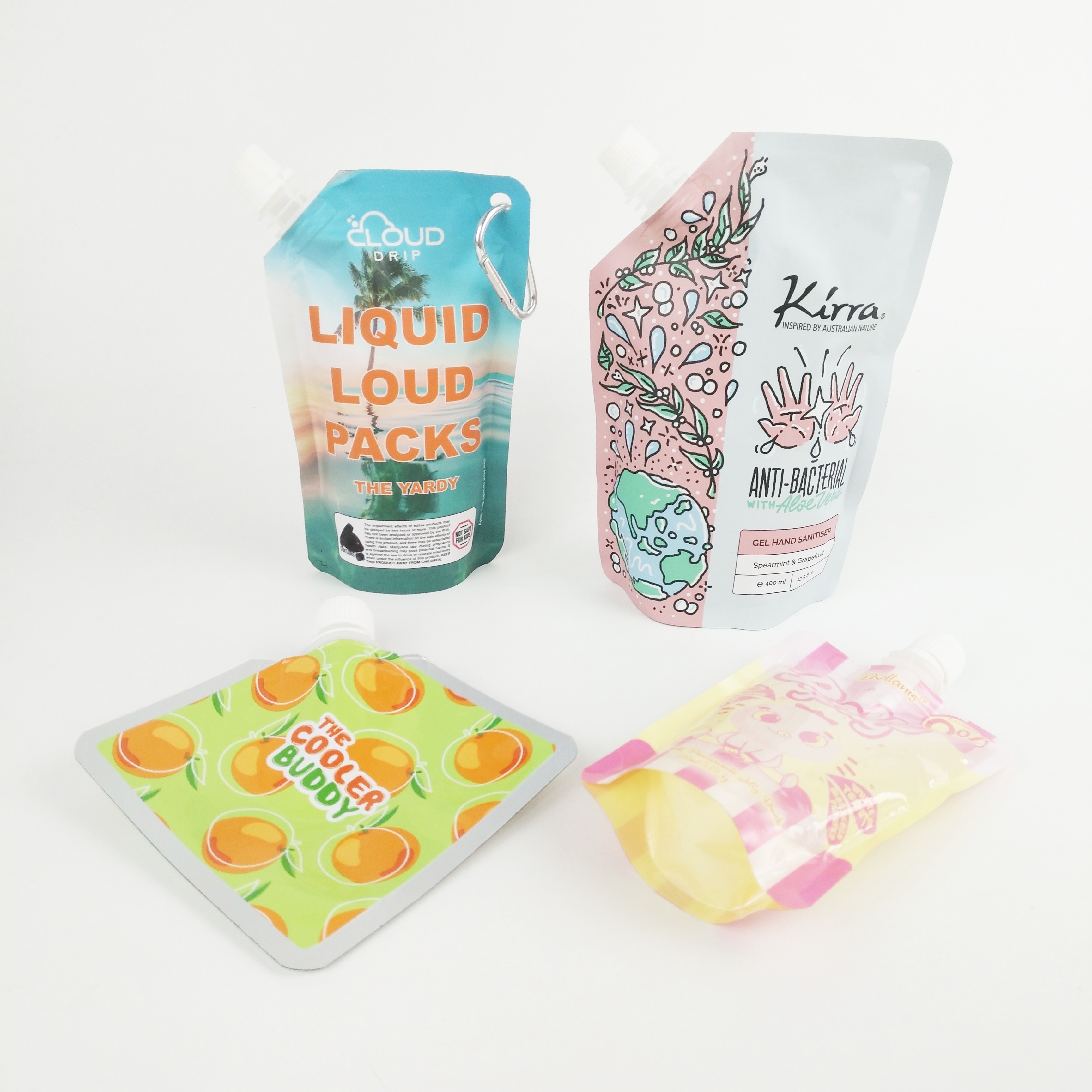 Συσκευάζοντας ριγμένη καλλυντικό υγρή στάση σακουλών σωλήνων σαμπουάν συνήθειας επάνω στις σακούλες