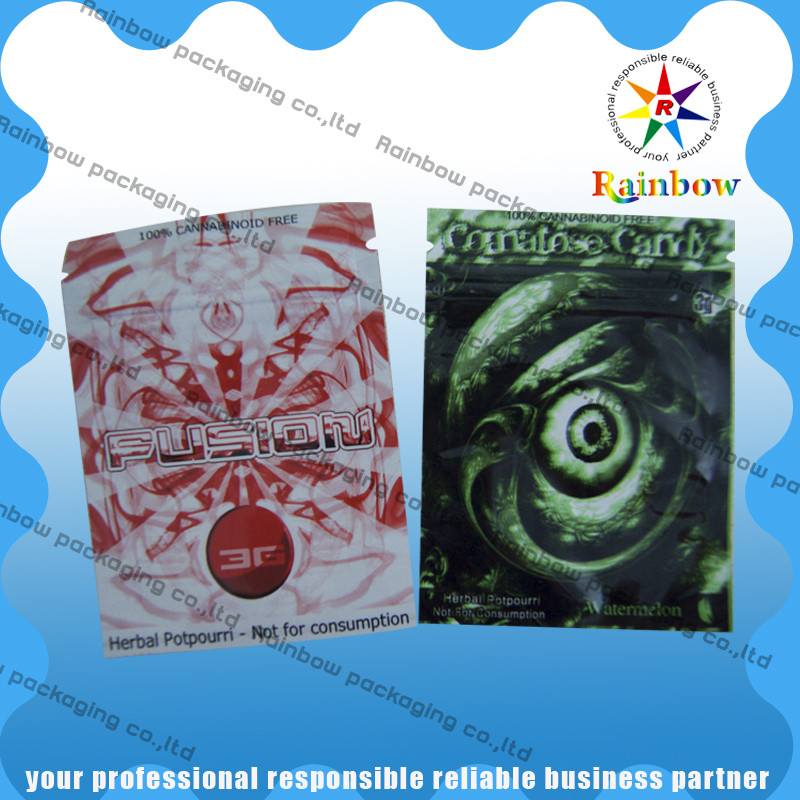 Πλαστικές σακούλες φύλλων αλουμινίου αργιλίου που συσκευάζουν με την τρεις-πλευρά που σφραγίζεται