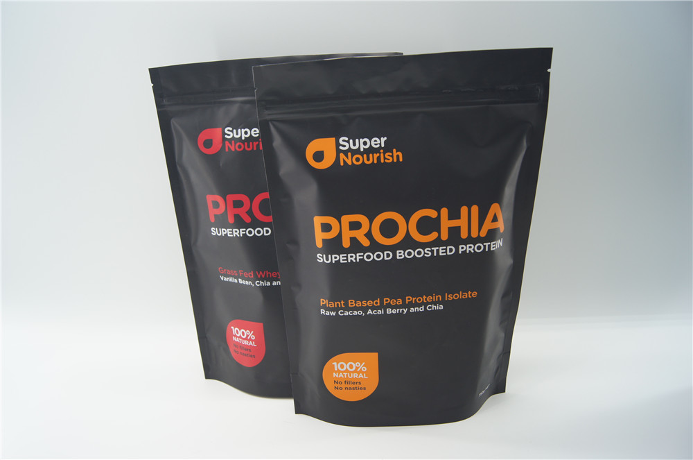 Οι προσαρμοσμένες κατώτατο Gusset 500g τσάντες, πρωτεϊνικό φύλλο αλουμινίου ευθυγράμμισαν Ziplock στάσεων επάνω τη σακούλα