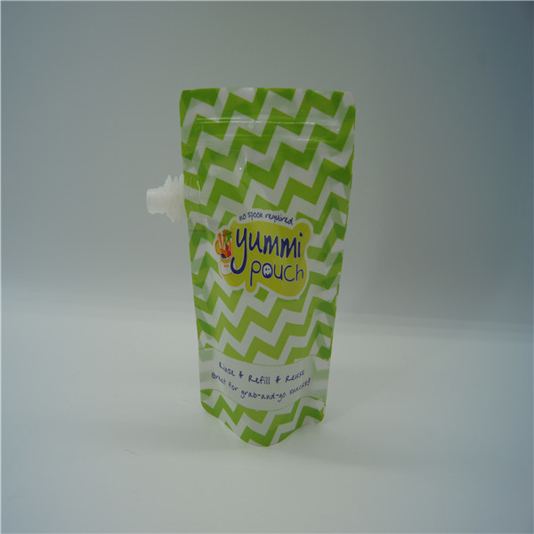 5oz επαναχρησιμοποιήσιμες πλαστικές σακούλες παιδικών τροφών που συσκευάζουν το FDA εγκεκριμένο