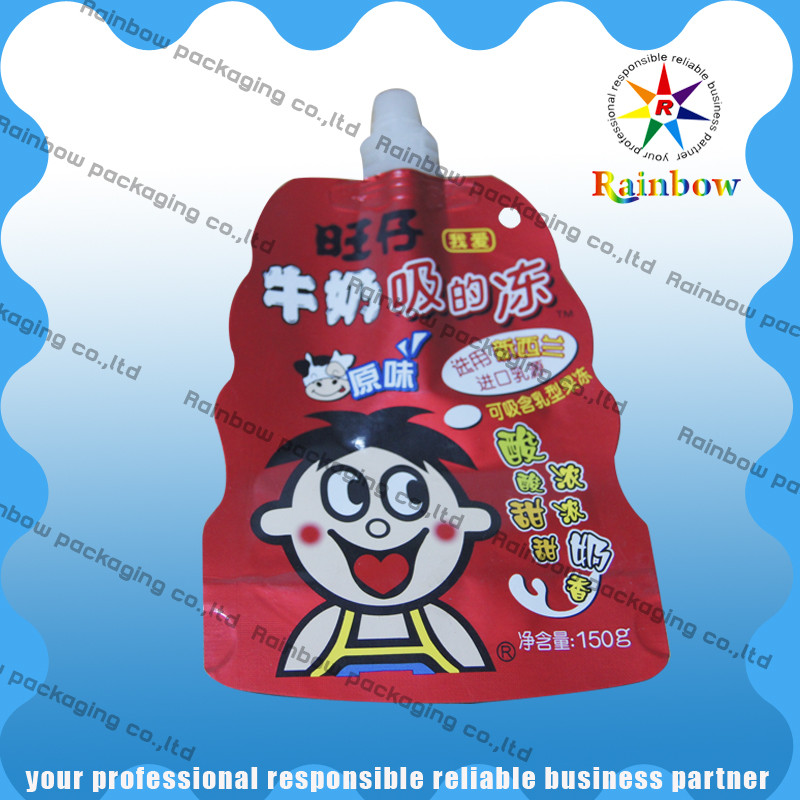 Η πλαστική στάση ρίχνει επάνω τη συσκευασία σακουλών βιοδιασπάσιμη για το γάλα