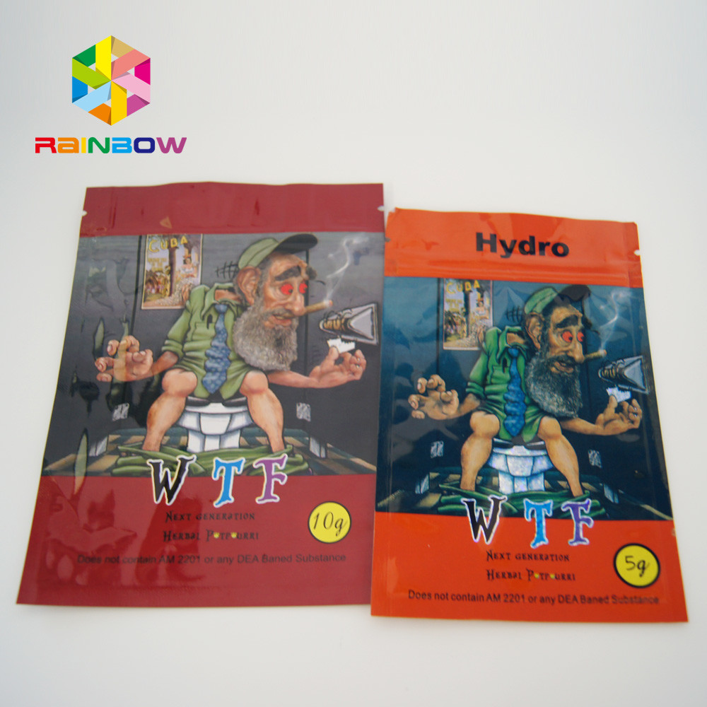 Η γλυκιά χημική σκόνη Canabis φύλλων μικρή συγκολλά τις τσάντες με τις εγκοπές φερμουάρ με θερμότητα και δακρυ'ων