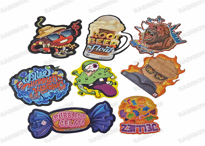 Οι εδώδιμες τσάντες Mylar τεμαχίζουν τη pecial διαμορφωμένη πλαστική σακούλα με Ziplock 3.5g τις τσάντες μπισκότων καραμελών