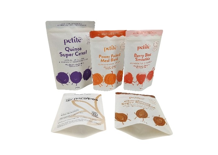 Βιοδιασπάσιμη στάση εγγράφου της Kraft επάνω στις σακούλες συσκευασίας τροφίμων τσαντών