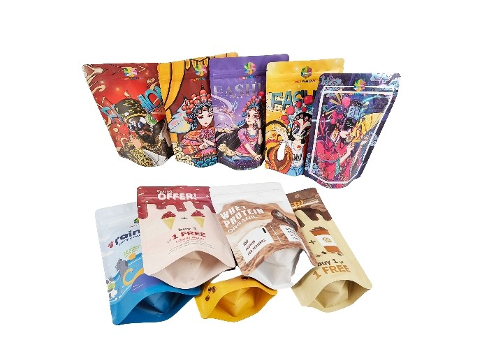 Πλαστική στάση φύλλων αλουμινίου αργιλίου επάνω Ziplock Mylar απόδειξης μυρωδιάς σακουλών στις Resealable τσάντες