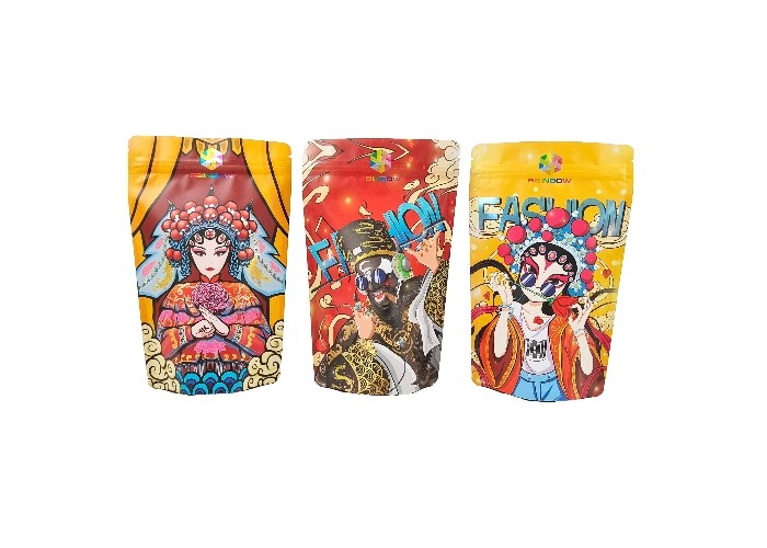 Στάση αποθήκευσης επιδορπίων καρυδιών καραμελών φυστικιών τροφίμων επάνω στις τσάντες τροφίμων Mylar με Resealable Ziplock