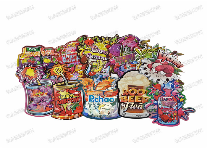 3.5g Τρώσιμη ψηφιακή εκτύπωση Τροφίμων συσκευασία Stand Up Bag Ziplock Οσφρητικά πλαστικά σάκοι